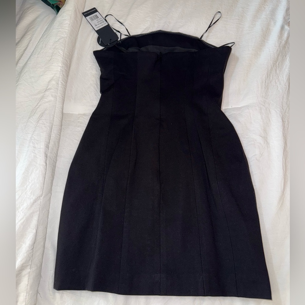 Elliatt Sonnet Mini Strapless Pearl Dress In‎ Black - Picture 6 of 6